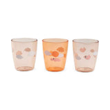 Done by Deer® Ensemble de petits verres Yummy 3 pcs Happy Clouds Papaya