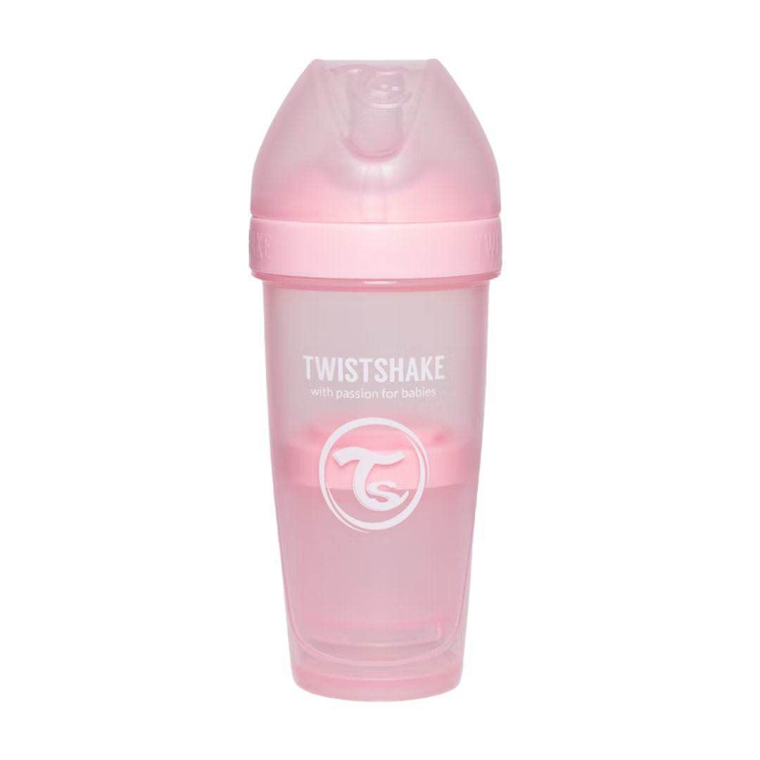 Twistshake® Steklenička PRO Double Anti-Colic 330ml Pastel Pink Twistshake