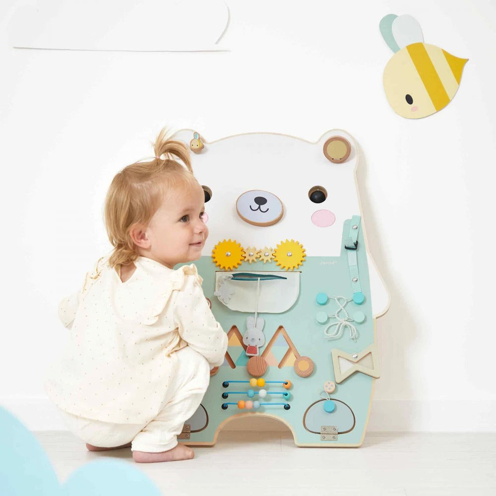 Janod® Lesena aktivnostna tabla Bear Janod