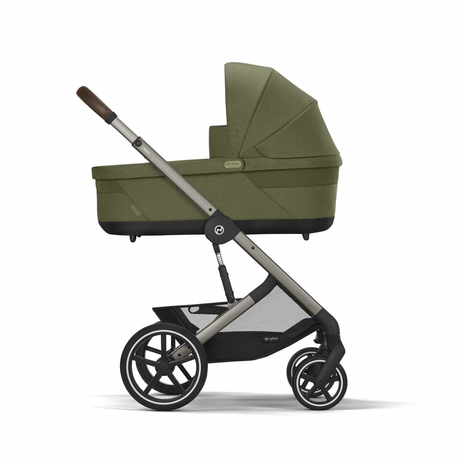 Cybex® Otroški voziček s košaro 2v1 Balios S Lux (0-22 kg) Moss Green (Taupe Frame) Cybex