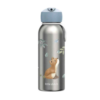 Little Dutch® Dječja bočica od nehrđajućeg čelika s flip-up nastavkom Forest Friends 350 ml
