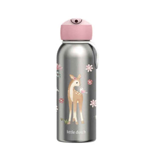 Little Dutch® Dječja bočica od nehrđajućeg čelika s flip-up nastavkom Fairy Garden 350 ml