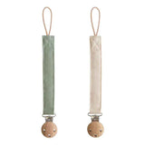 Mushie® Držač za dudu 2 kom Olive/Shifting Sand