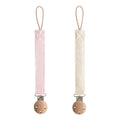 Mushie® Agățătoare pentru suzetă set 2 bucăți Blush/Cream