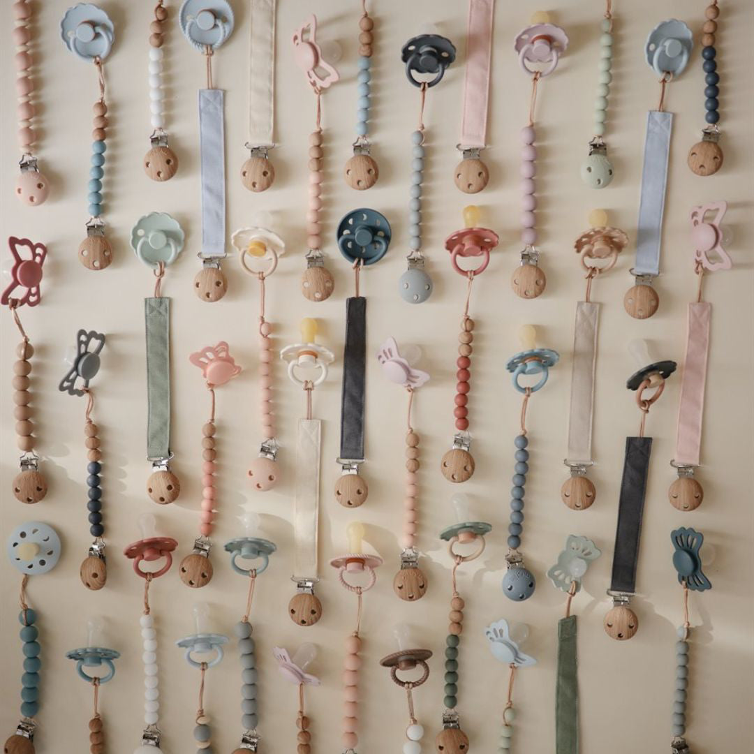 Mushie® Držalo za dudo 2 kos Blush/Cream Mushie