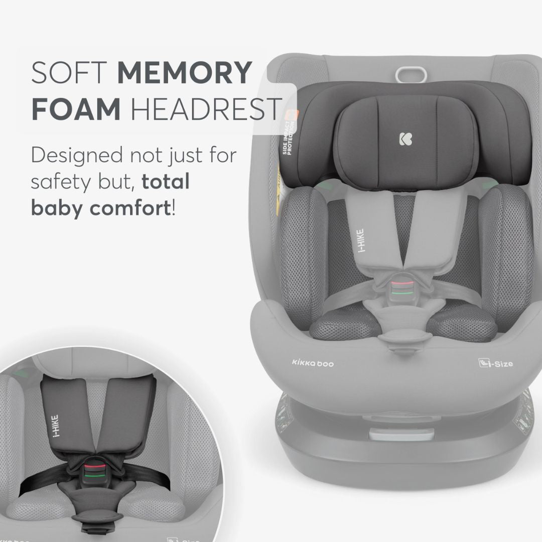 KikkaBoo® Otroški avtosedež 360° i-Hike i-SIZE (40-150 cm) Dark Grey 2025 KikkaBoo