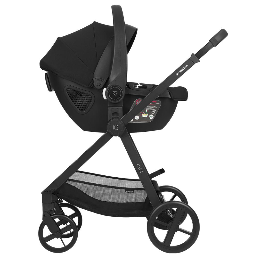 KikkaBoo® Otroški voziček s košaro 3v1 Mia Black KikkaBoo