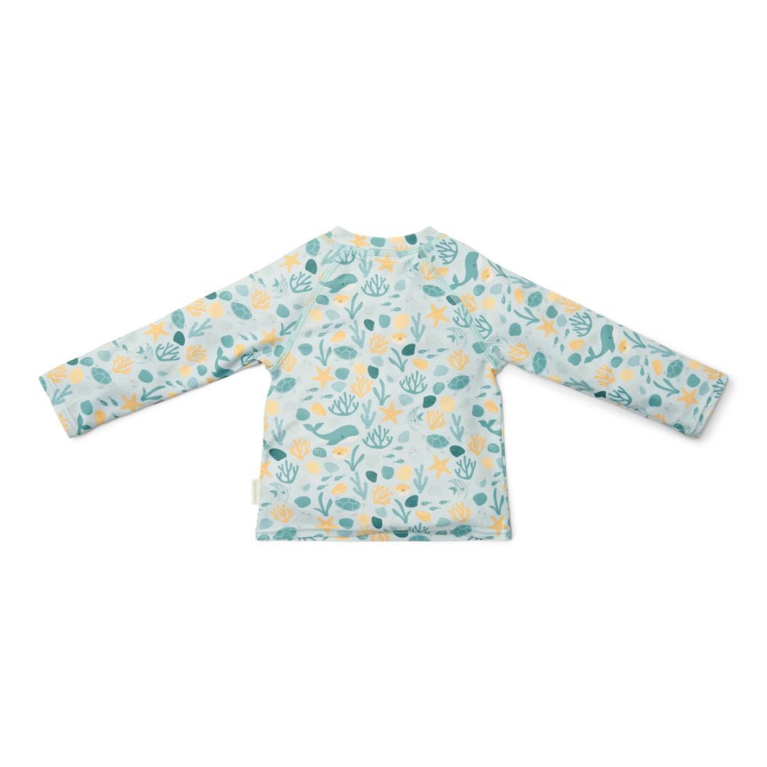 Little Dutch® Otroška kopalna majica z dolgimi rokavi Seashells Sunny Yellow Little Dutch