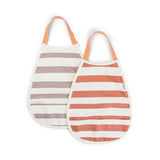 Done by Deer® Pull-over 2x bavaglino Stripes Papaya/Powder