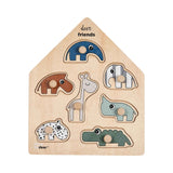 Done by Deer® Puzzle en bois Deer friends Colour mix