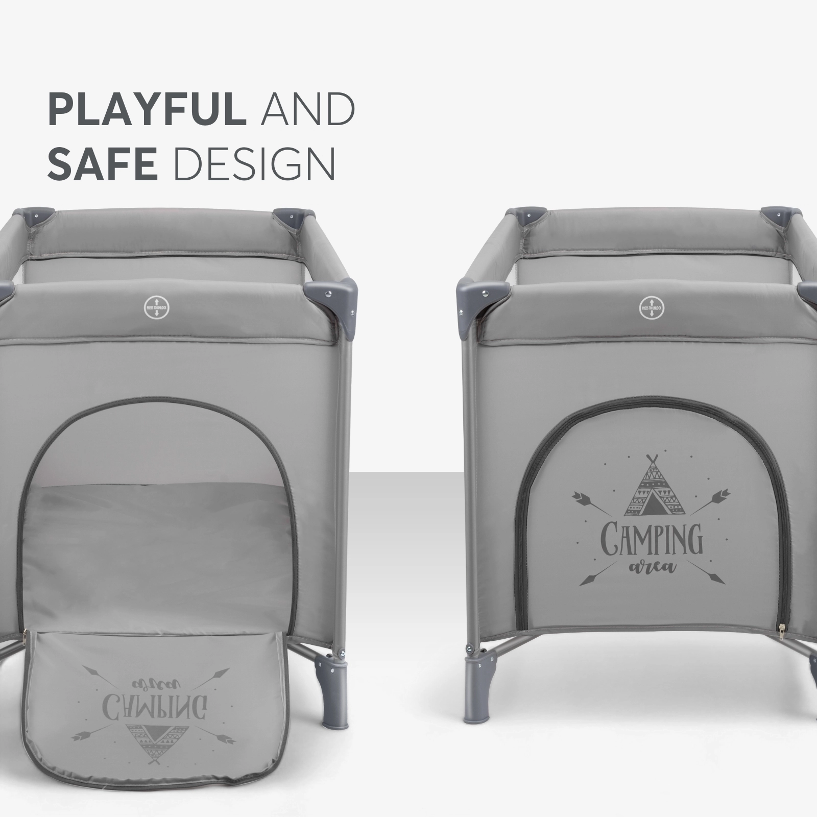 KikkaBoo® Prenosna posteljica 2 levels 125x65 So Gifted PLUS Grey KikkaBoo