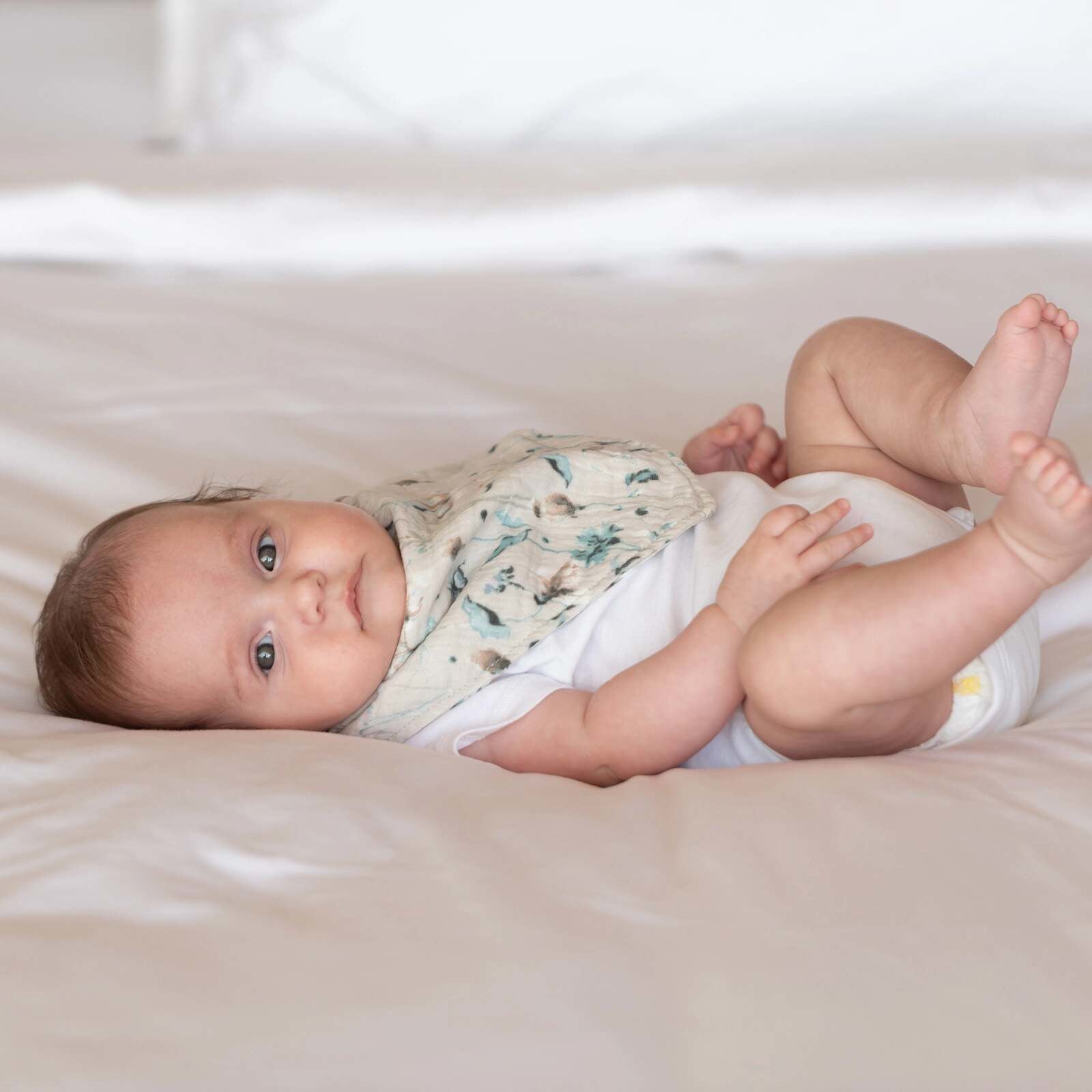 KikkaBoo® Set 2 slinčkov iz muslina Secret Garden Beige KikkaBoo