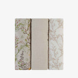 KikkaBoo® Tetra pelene od muslina 3 komada 75x75 cm Secret Garden Beige