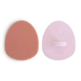 Mushie® Silikonska krtača za odstranjevanje lusk 2 kosa Rose/Soft Lilac