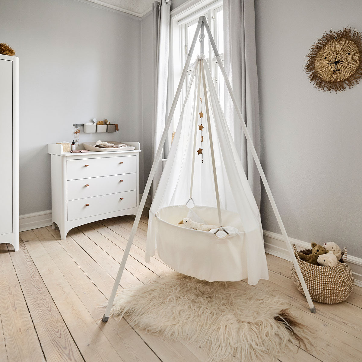 Leander® Otroška viseča zibelka (brez stojala) White Leander