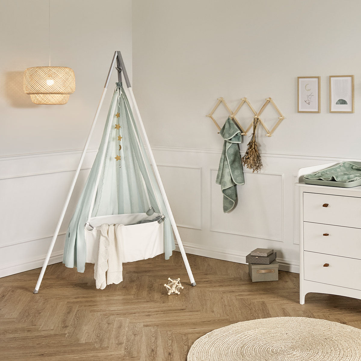 Leander® Otroška viseča zibelka (brez stojala) White Leander