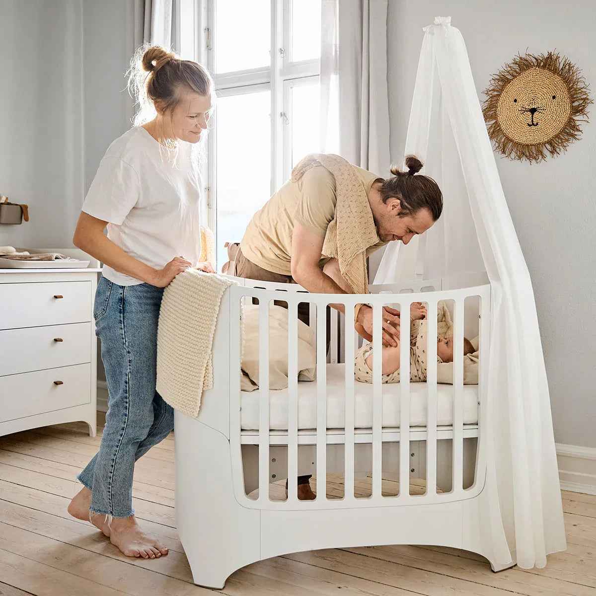 Leander® Baldahin za posteljico Classic™ White Leander