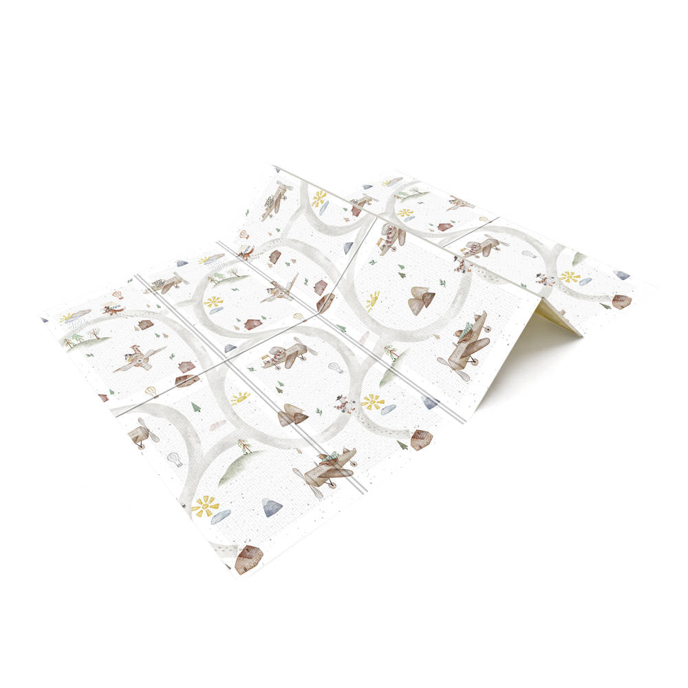 Evibell® Tappeto da gioco a due lati 150x190 Terrazzo/Wanderlust