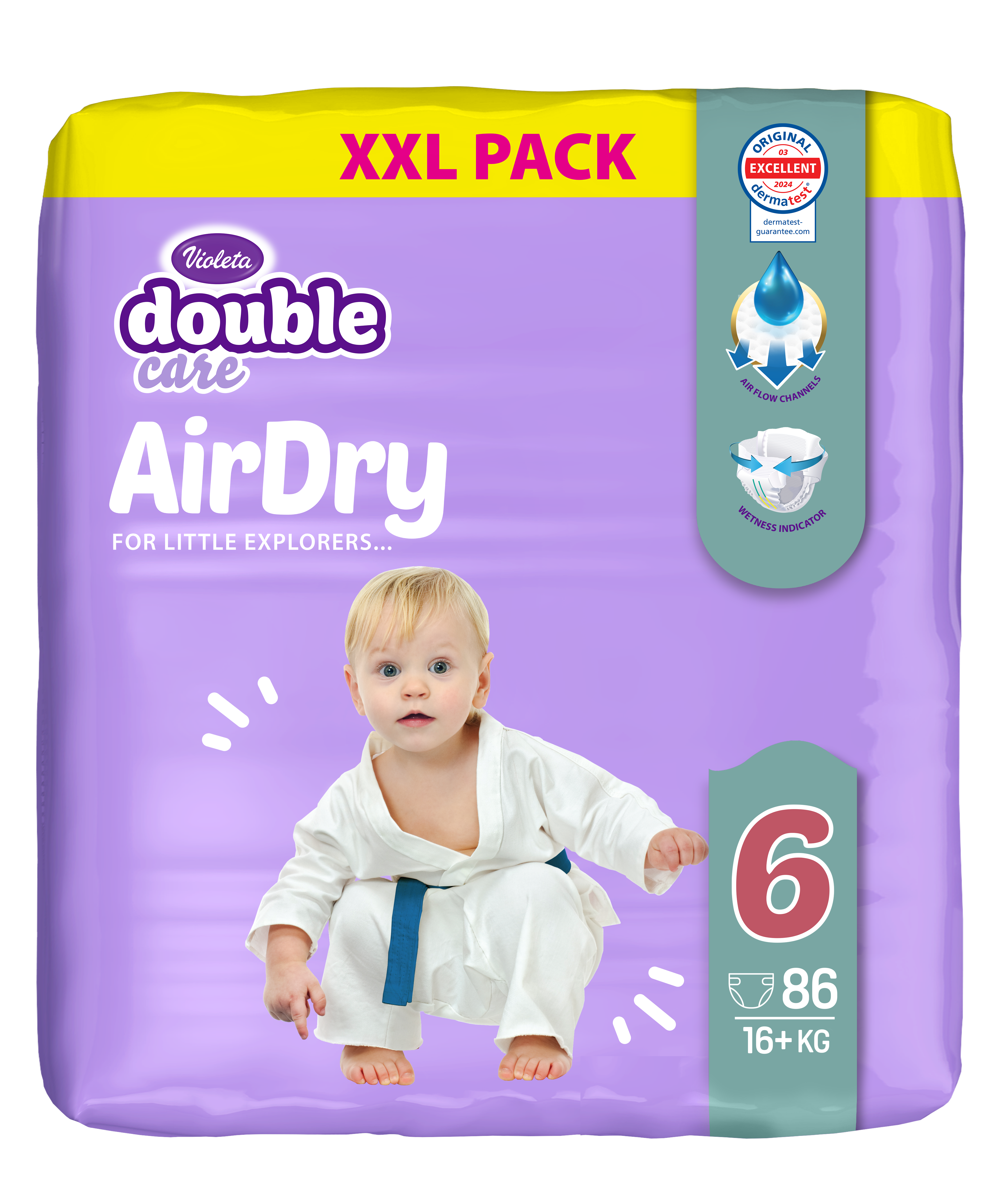 Violeta® Plenice Air Dry XXL 6 Junior+ (16 kg+) 86/1 Violeta