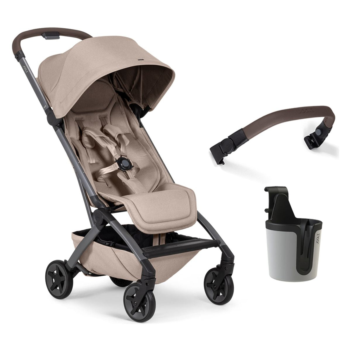 Joolz® Otroški športni voziček Aer™+ Sandy Taupe z varovalom in držalom za pijačo Joolz