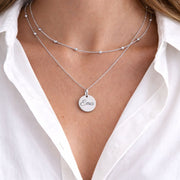 Atelya™ personalizirana ogrlica s privjeskom Circle Silver