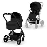 Cybex® Dječja kolica s košarom 2u1 Balios S Lux Moon Black (Black Frame)