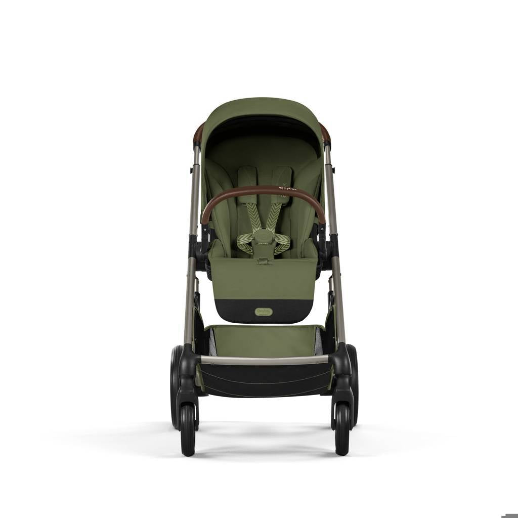 Cybex® Poussette enfant avec nacelle pliable 2en1 Balios S Lux Moss Green (Taupe Frame)