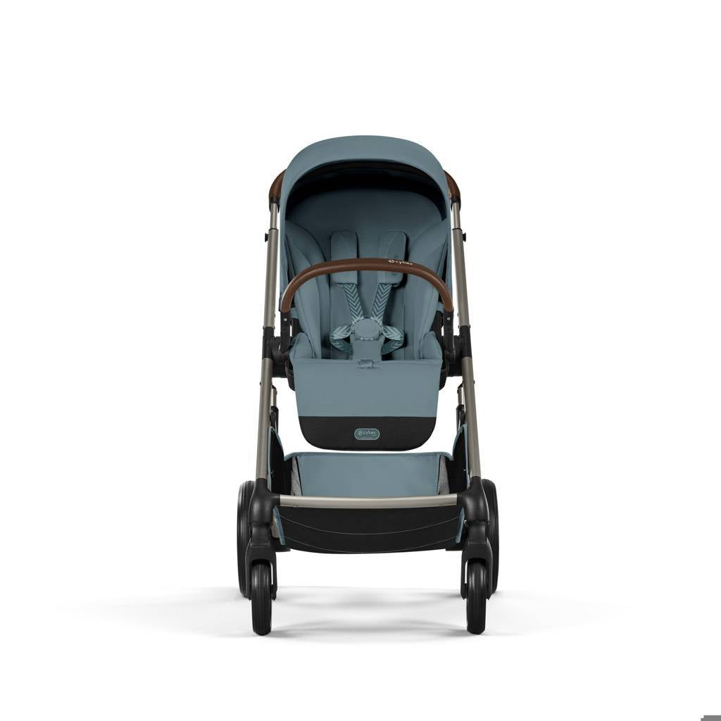 Cybex® Passeggino bambino con navicella pieghevole 2in1 Balios S Lux Stormy Blue (Taupe Frame)