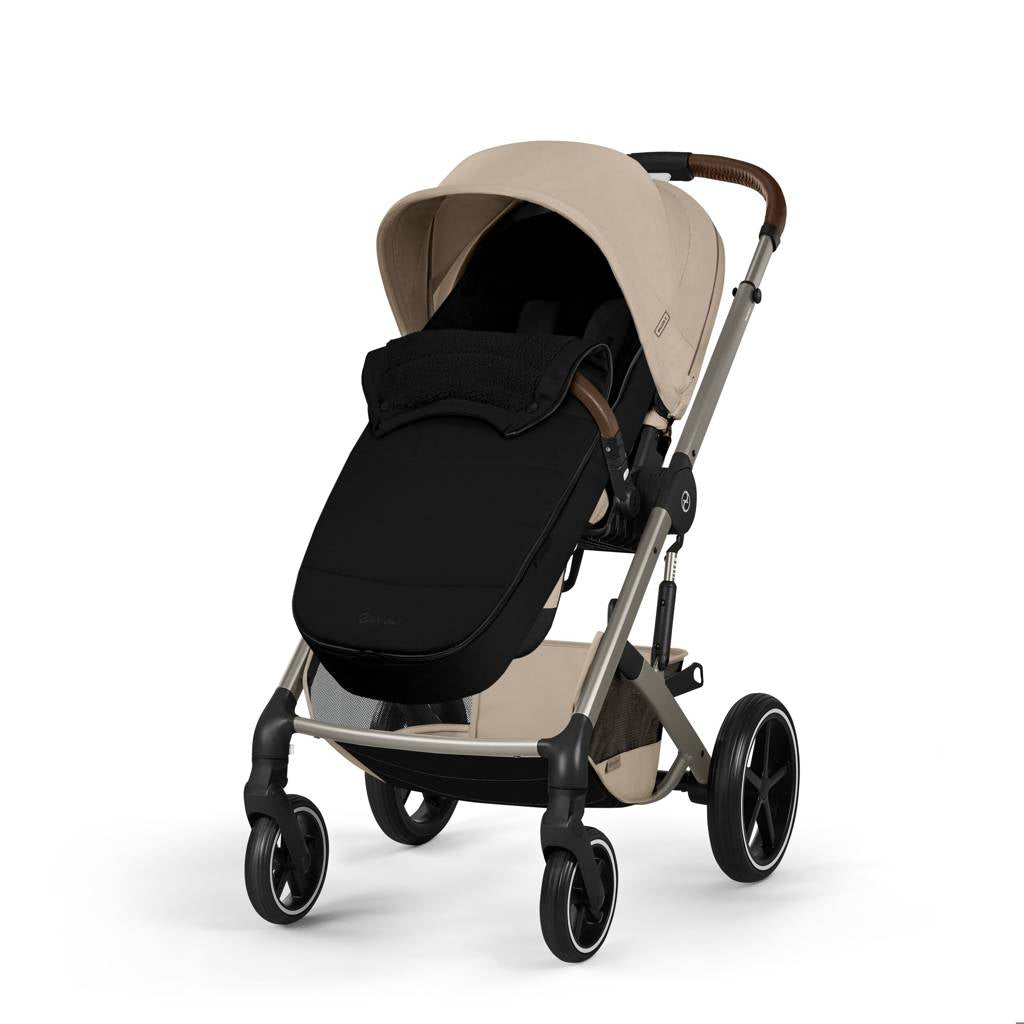 Cybex® Balios™ S Lux 2-in-1 Stroller with Cot S Lux Almond Beige (Taupe Frame)