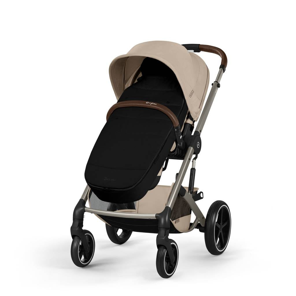 Cybex® Balios™ S Lux 2-in-1 Stroller with Cot S Lux Almond Beige (Taupe Frame)