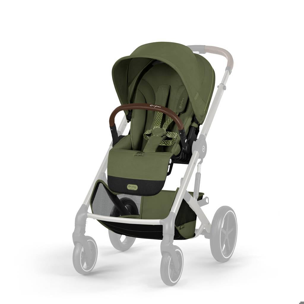 Cybex® Poussette enfant avec nacelle pliable 2en1 Balios S Lux Moss Green (Taupe Frame)