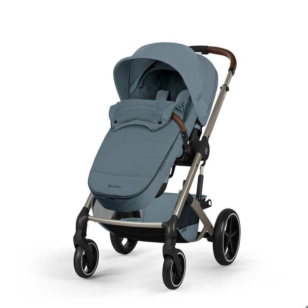 Cybex® Passeggino bambino con navicella pieghevole 2in1 Balios S Lux Stormy Blue (Taupe Frame)