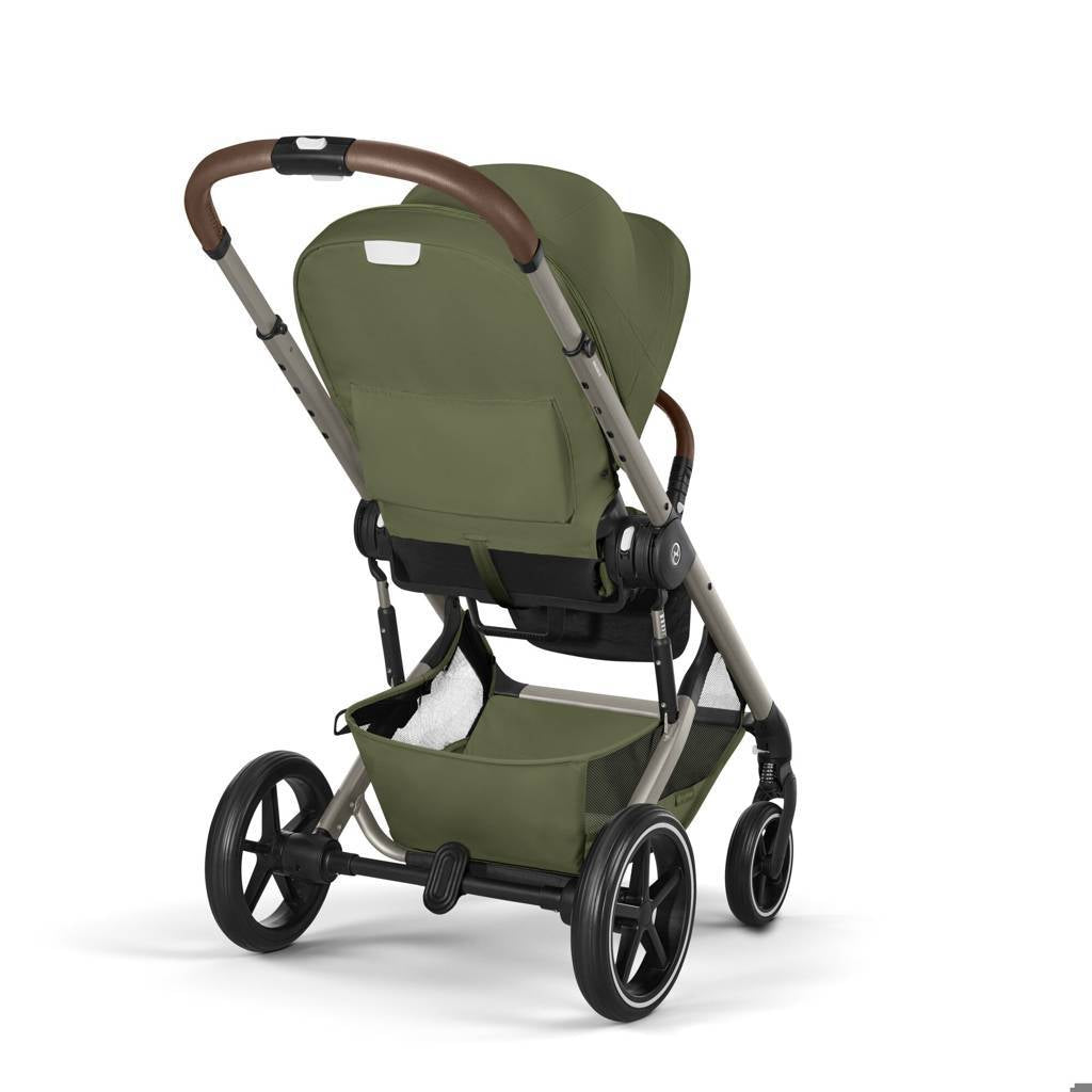 Cybex® Poussette enfant avec nacelle pliable 2en1 Balios S Lux Moss Green (Taupe Frame)