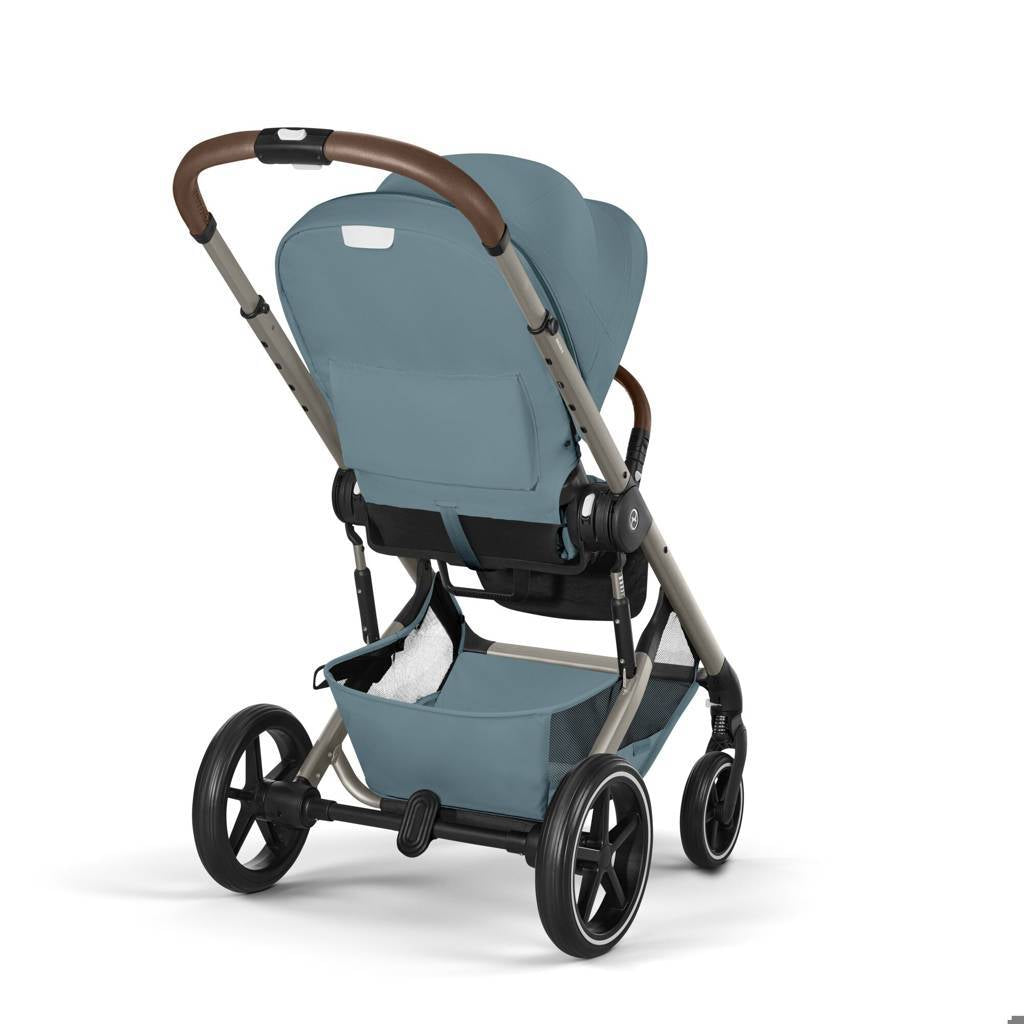 Cybex® Passeggino bambino con navicella pieghevole 2in1 Balios S Lux Stormy Blue (Taupe Frame)