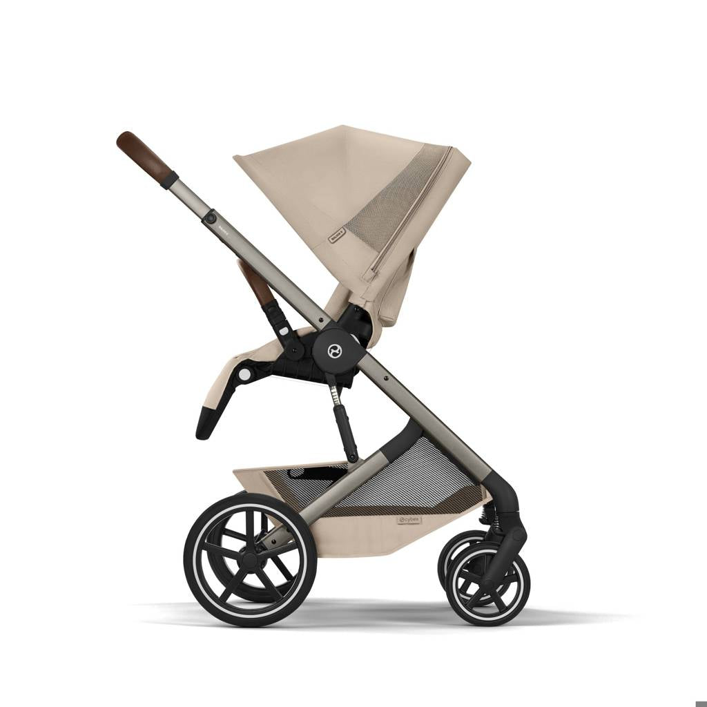 Cybex® Balios™ S Lux 2-in-1 Stroller with Cot S Lux Almond Beige (Taupe Frame)