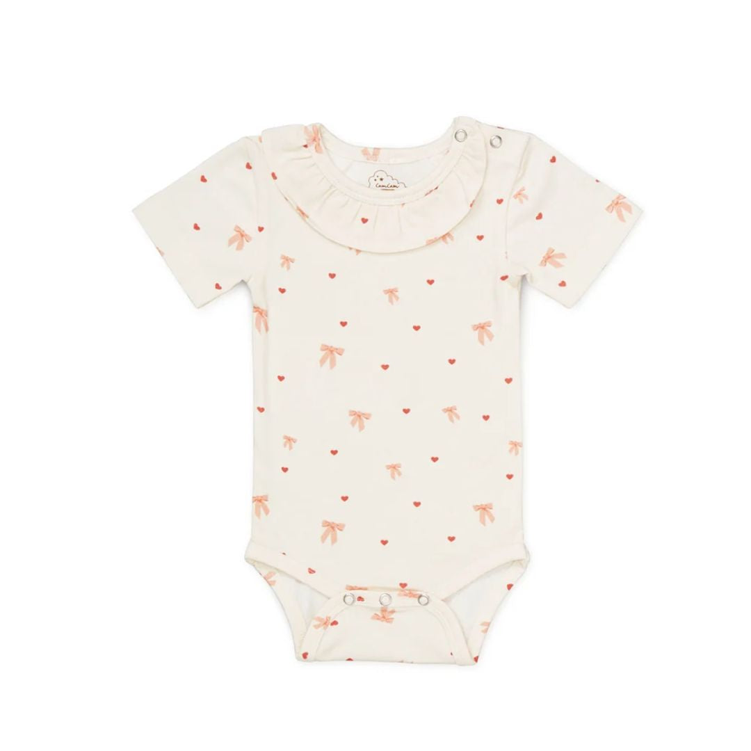 CamCam® Body à manches courtes Olivia GOTS Bows