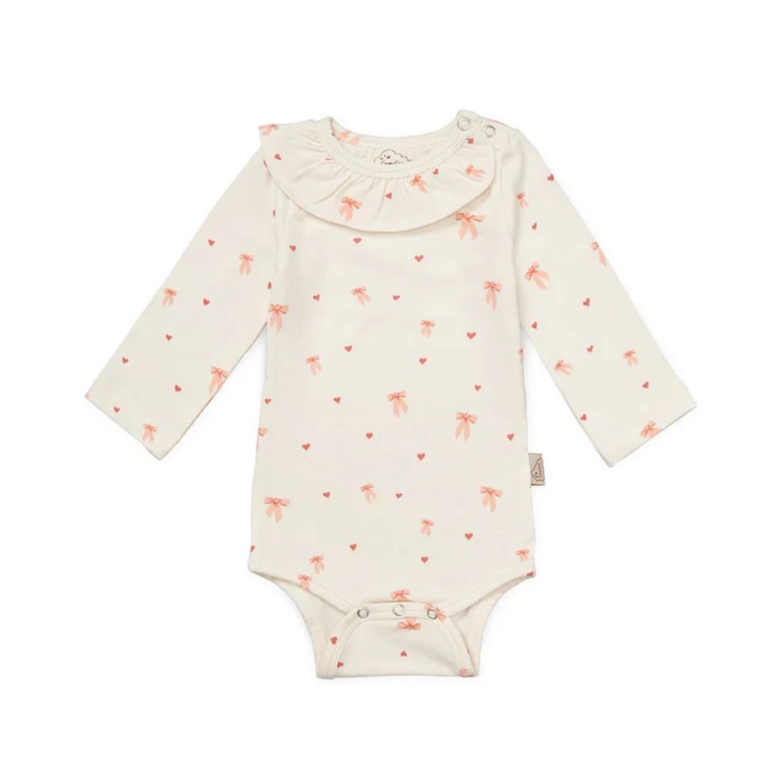 CamCam® Body a maniche lunghe GOTS Holly Bows