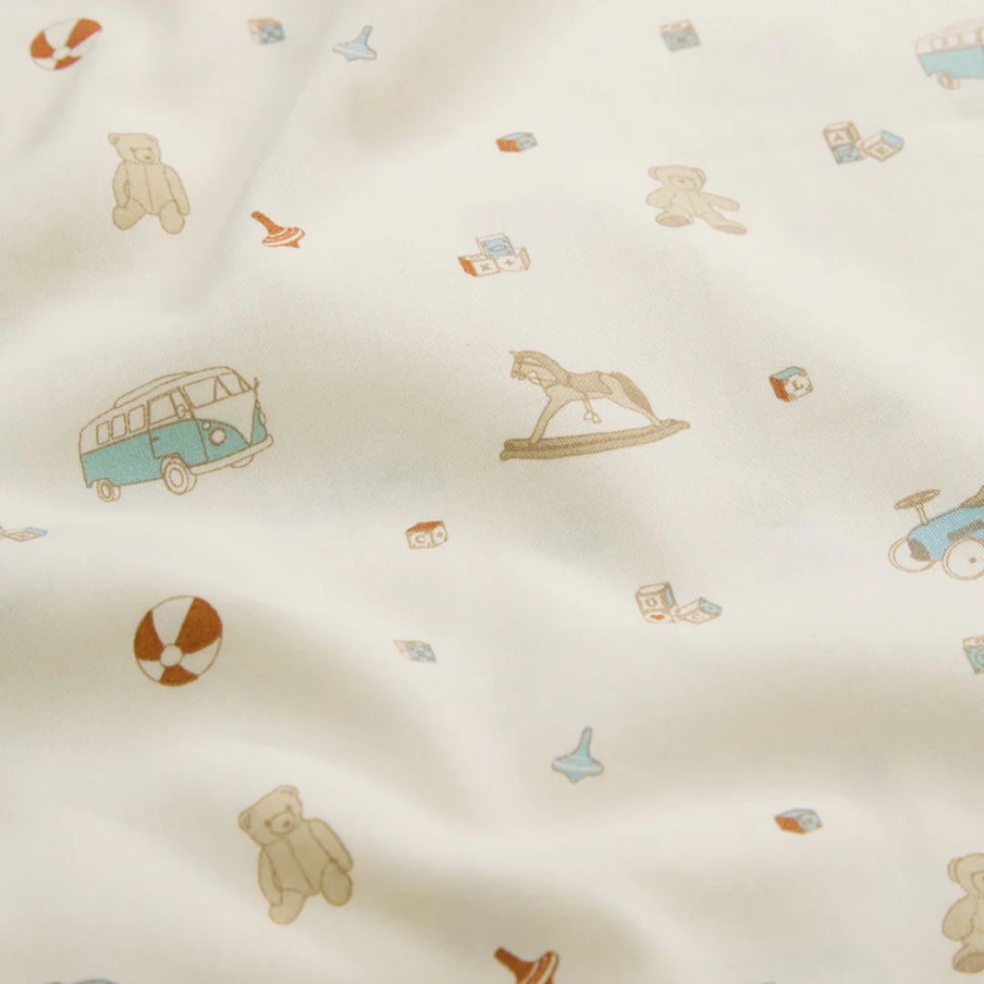 CamCam® Otroška posteljnina BABY 70x100 GOTS Vintage Toys Cam Cam Copenhagen