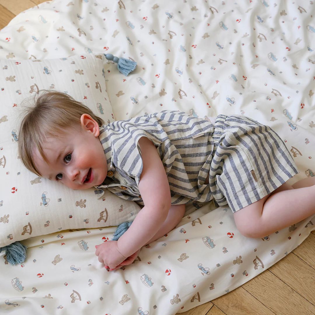 CamCam® Otroška posteljnina BABY 70x100 GOTS Vintage Toys Cam Cam Copenhagen