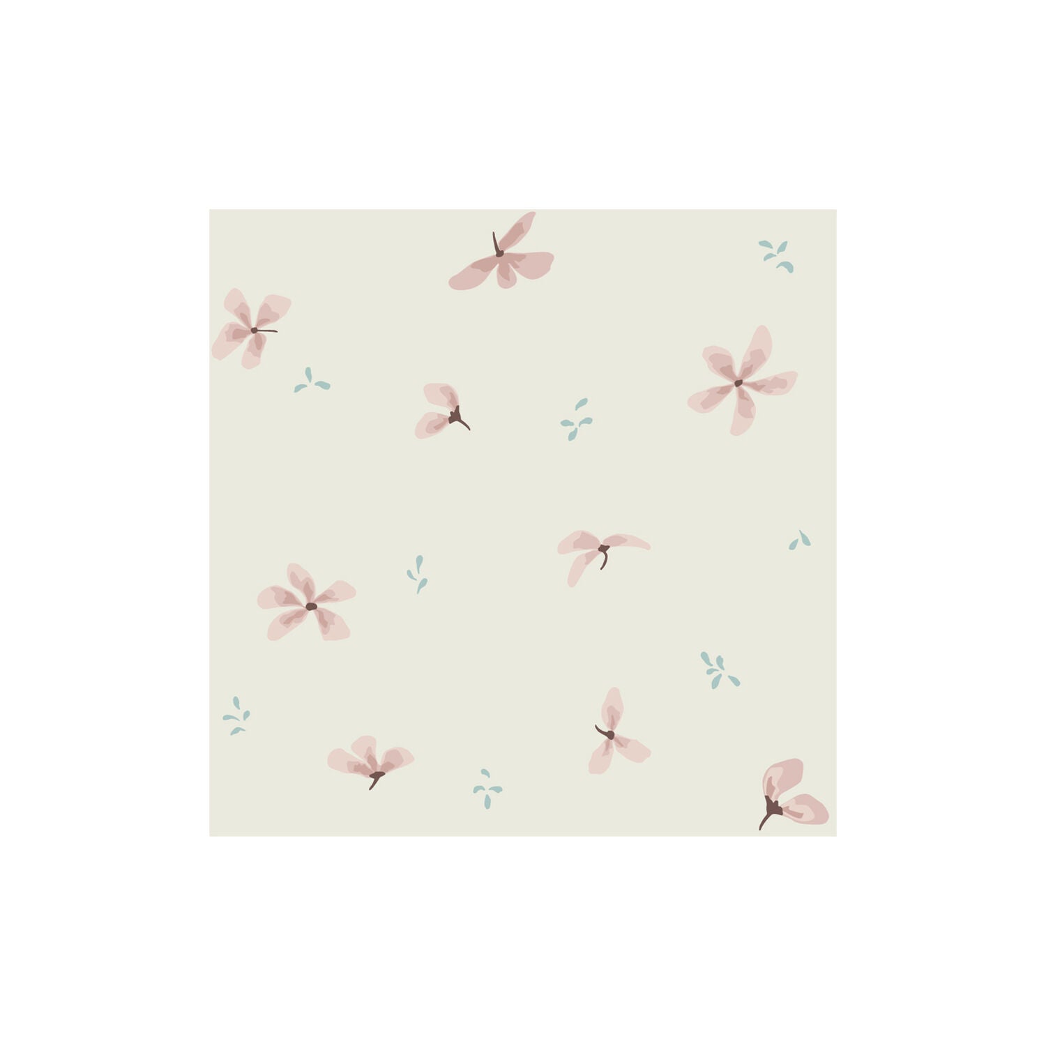 CamCam® Otroška posteljnina BABY 70x100 Windflower Creme Baby Cam Cam Copenhagen