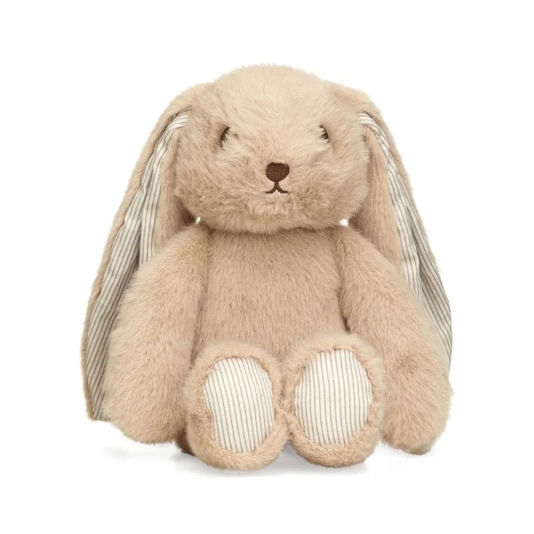 CamCam® Lapin en peluche Billie Latte/Classic Stripes Camel Medium