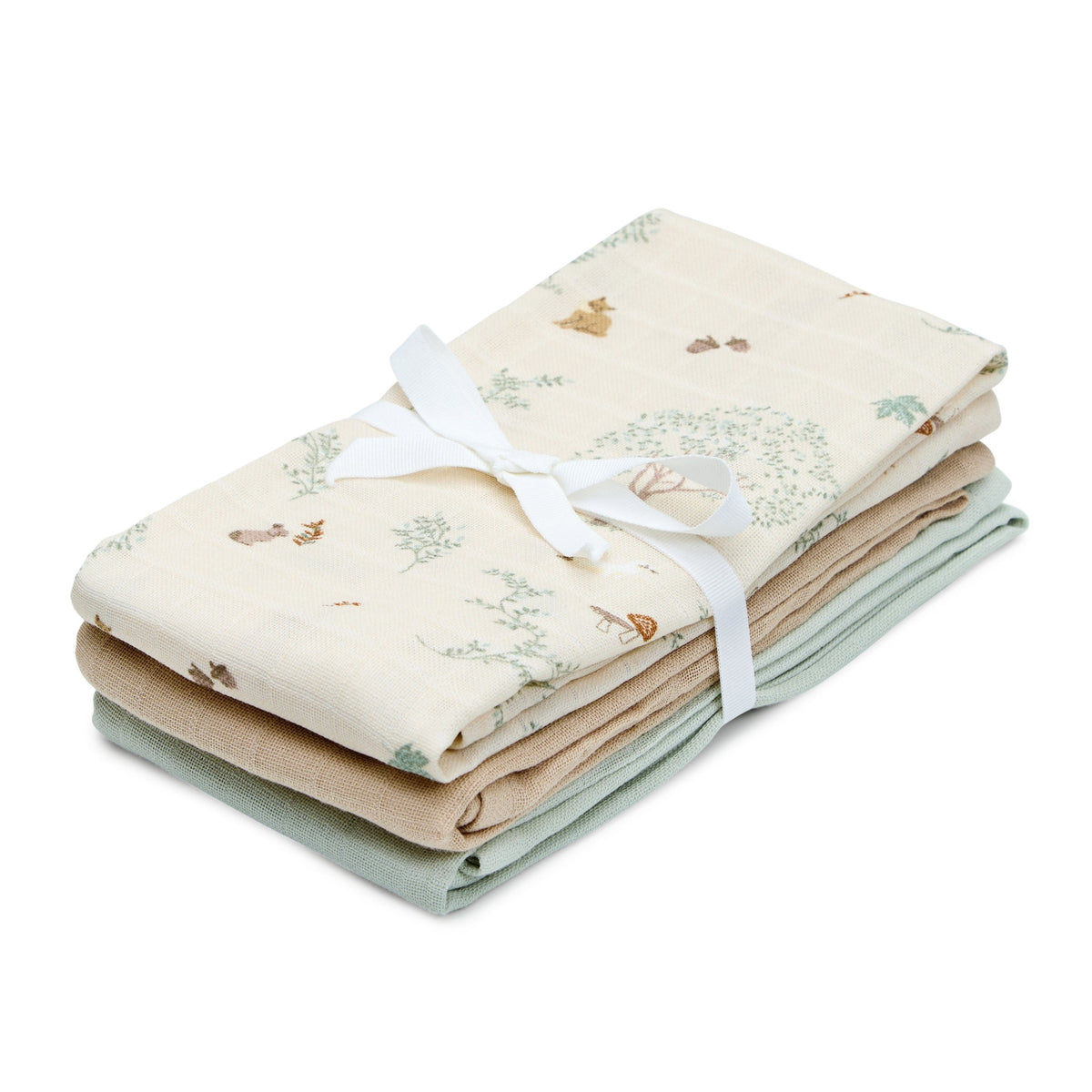 CamCam® Tetra pleničke GOTS Mix Woodland 70x70 3 kos