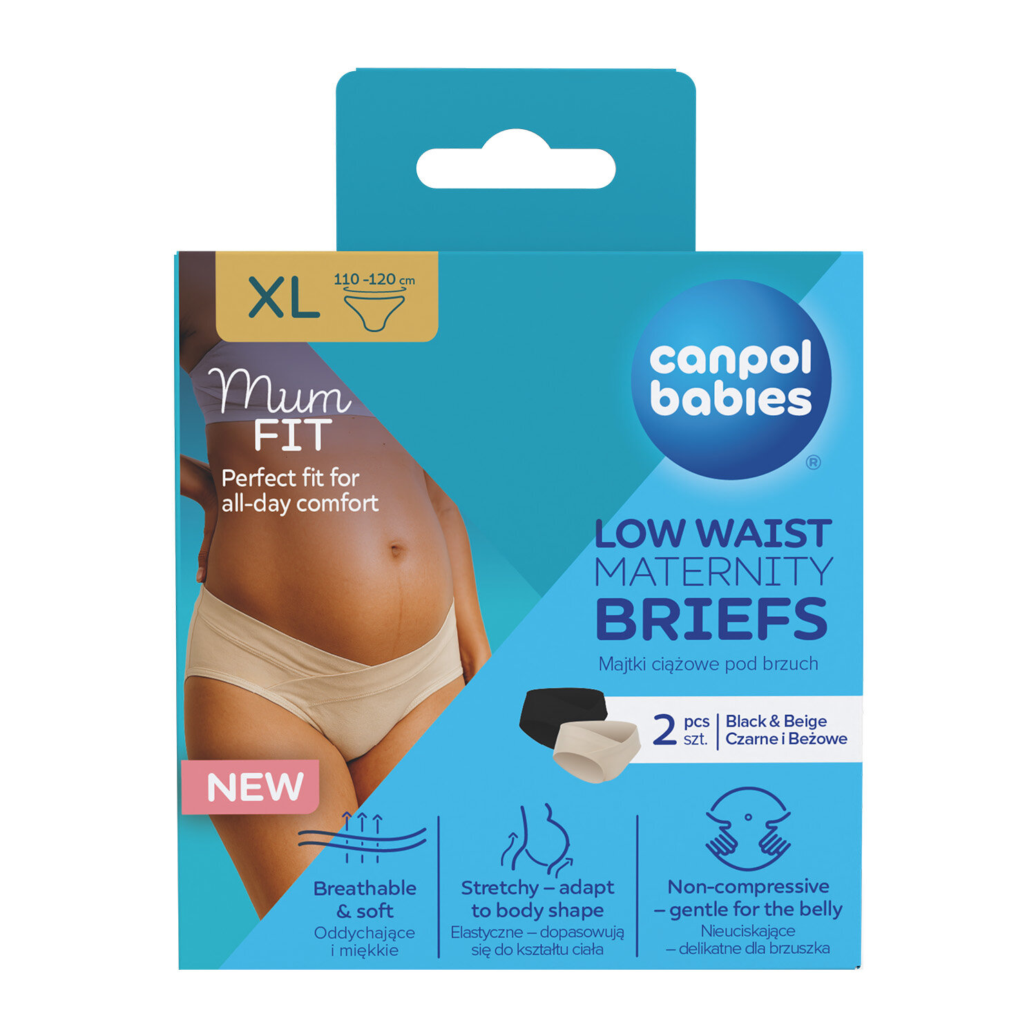 Canpol babies® Maternity Panties Mum Fit with Low Waist 2 pcs