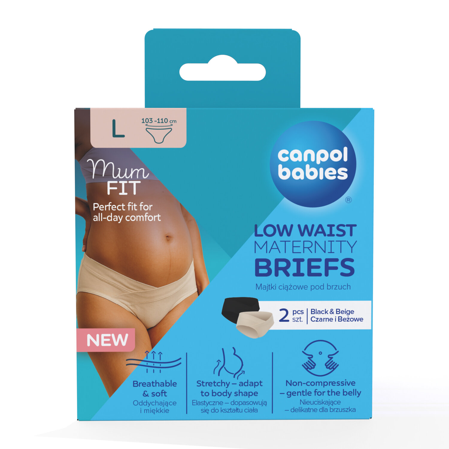Canpol babies® Maternity Panties Mum Fit with Low Waist 2 pcs