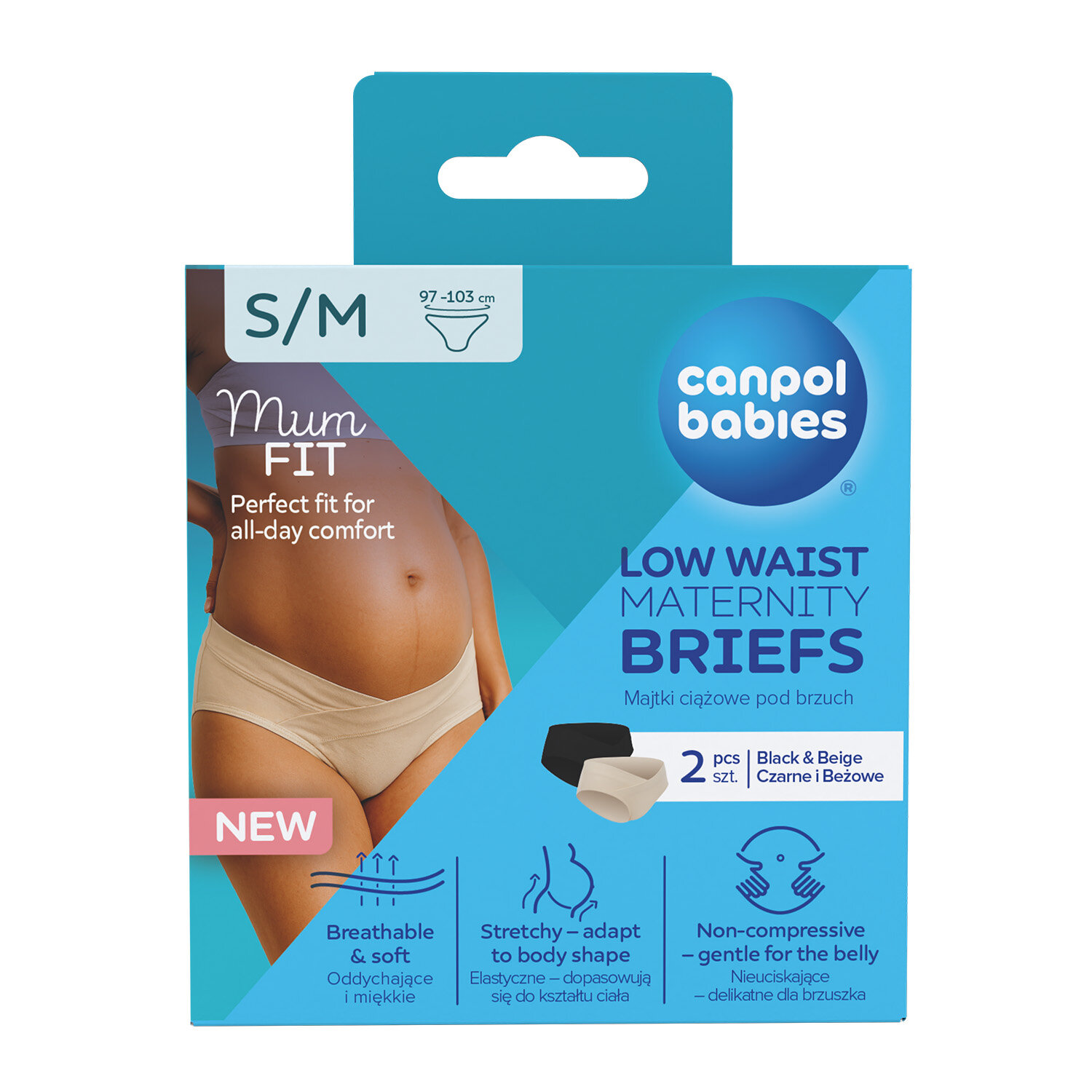 Canpol babies® Maternity Panties Mum Fit with Low Waist 2 pcs