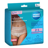 Canpol babies® 2u1 ultra upijajuće postporođajne gaćice s uloškom S/M 5 kom