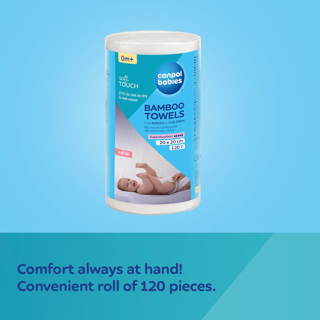 Canpol babies® Salviette in bambù per neonati e bambini 120 pz