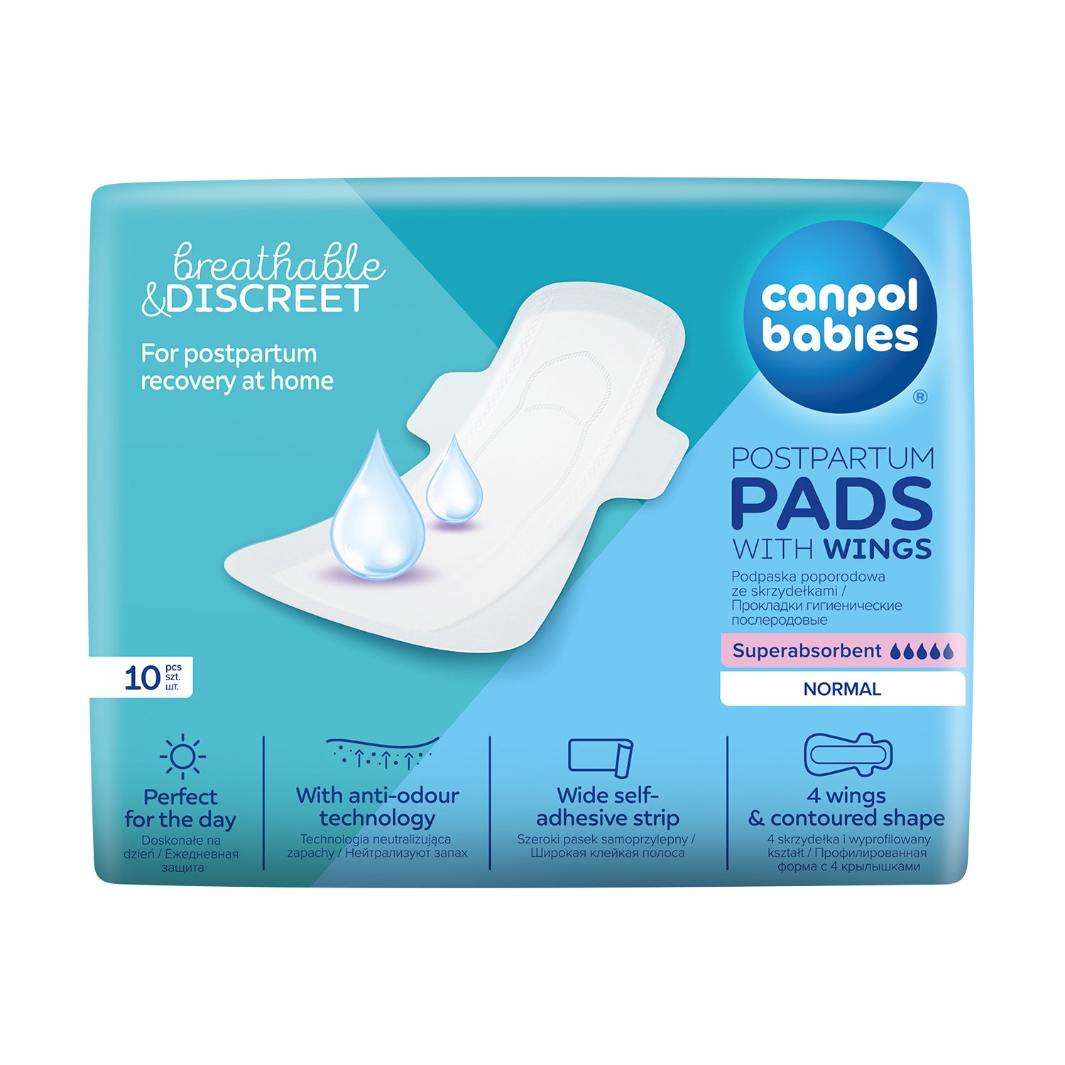 Canpol babies® Hygienic postnatal pads with wings Day 10 pcs