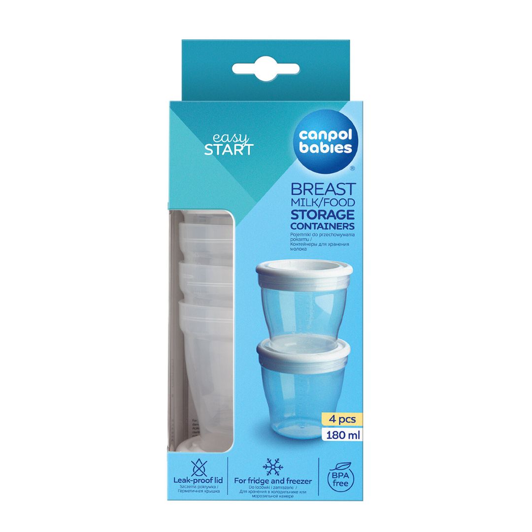 Canpol babies® Breast milk / food storage containers 4 pcs (180 ml)