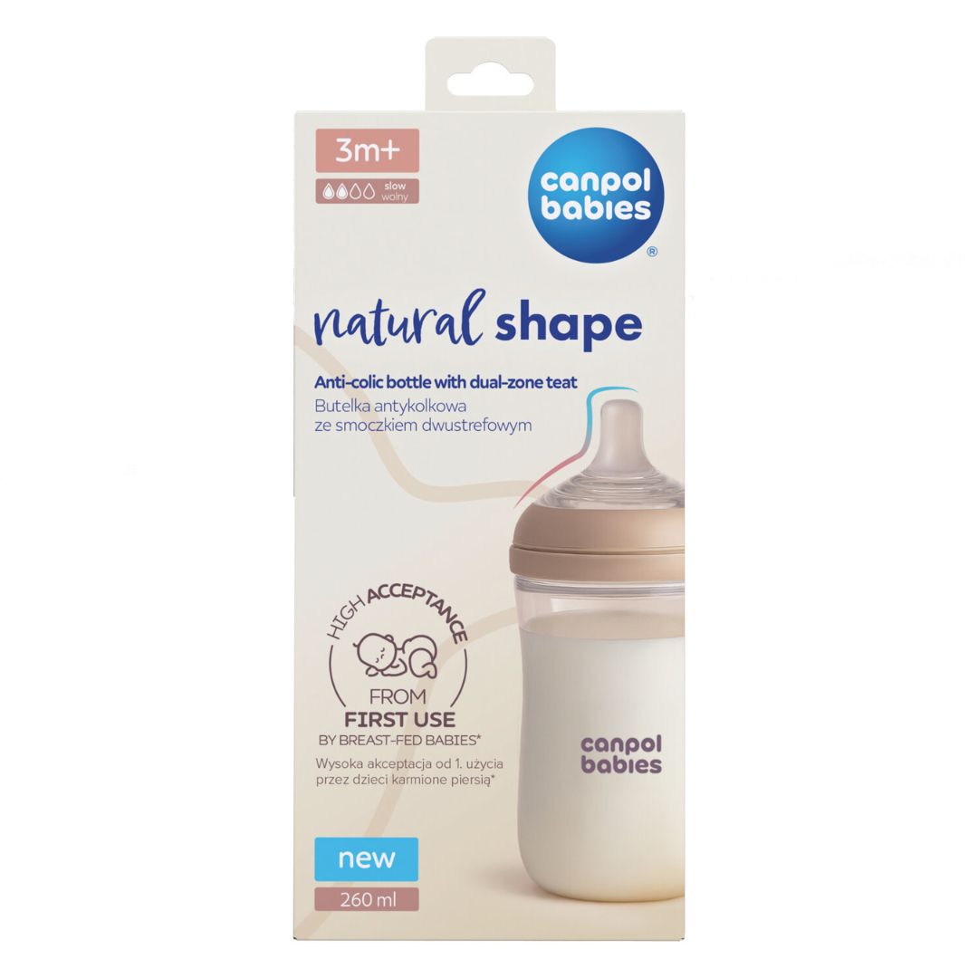Canpol babies® Biberon Natural Shape 260 ml 2 pcs